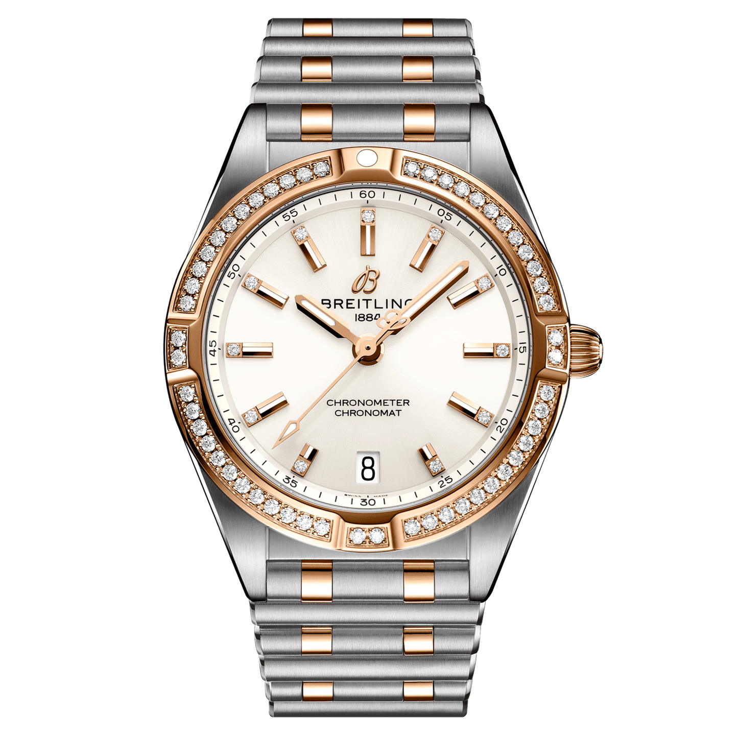 Breitling Chronomat 32, Stainless steel & 18k red gold (gem-set)