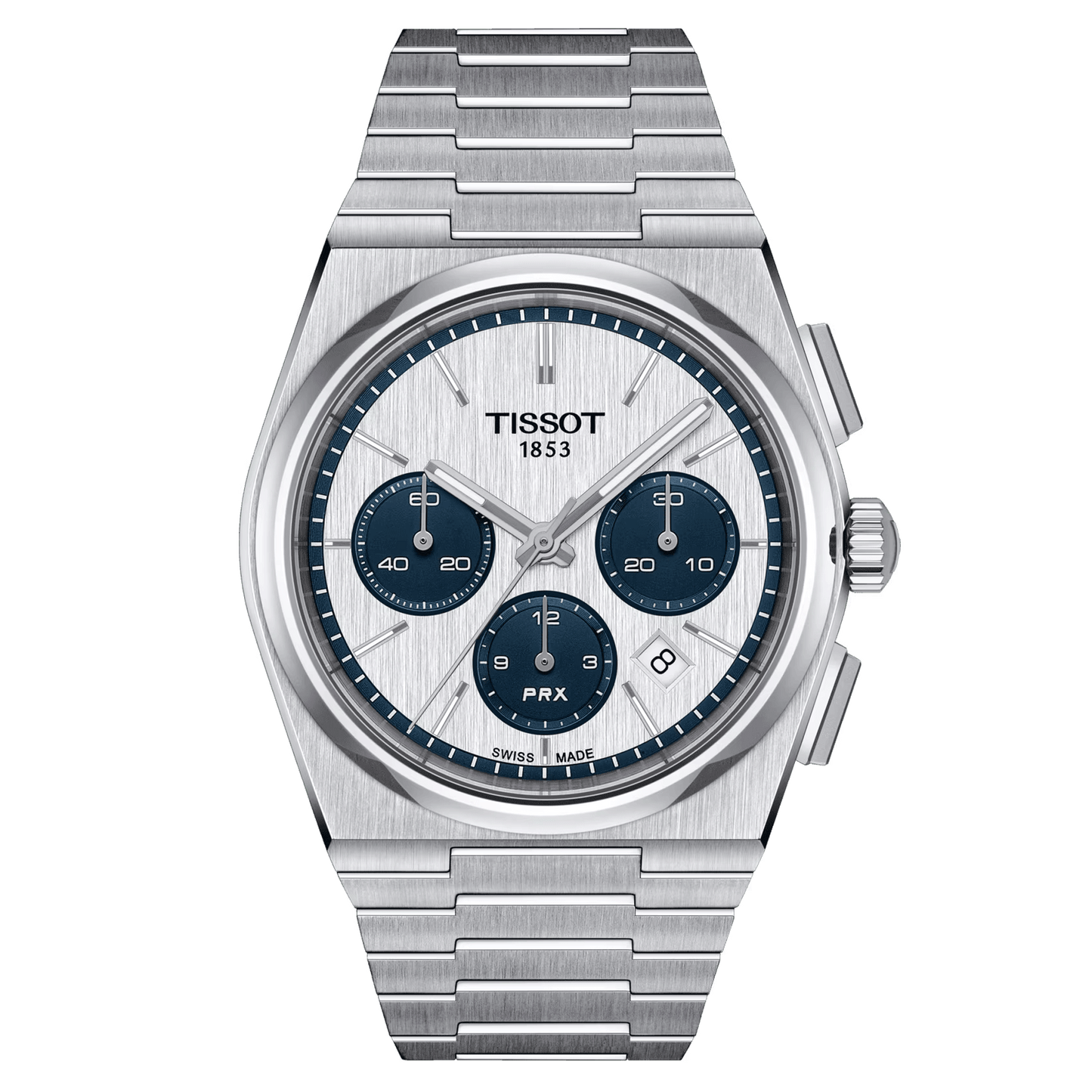 Tissot PRX Automatic Chronograph Silver Dial Steel Bracelet 42 mm