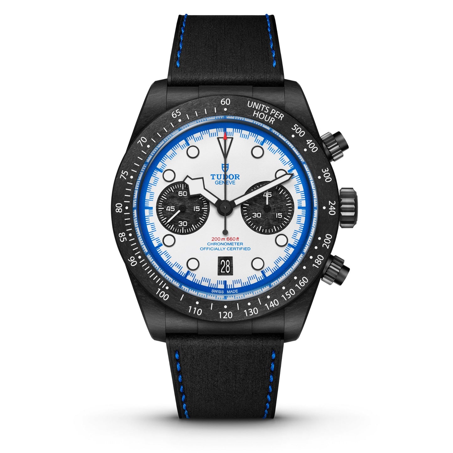 Tudor Black Bay Chrono "Carbon 25" Manufacture Calibre MT5813 42mm black carbon fibre case White dial