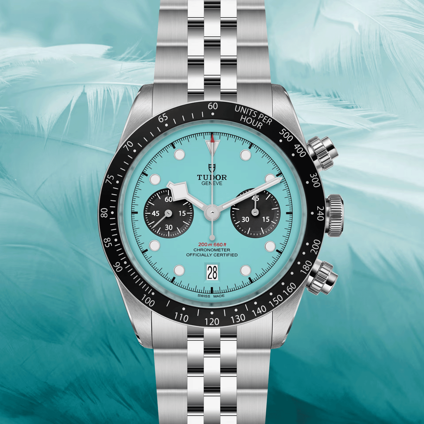 Tudor Black Bay Chrono Manufacture Calibre MT5813 41mm steel case Turquoise dial