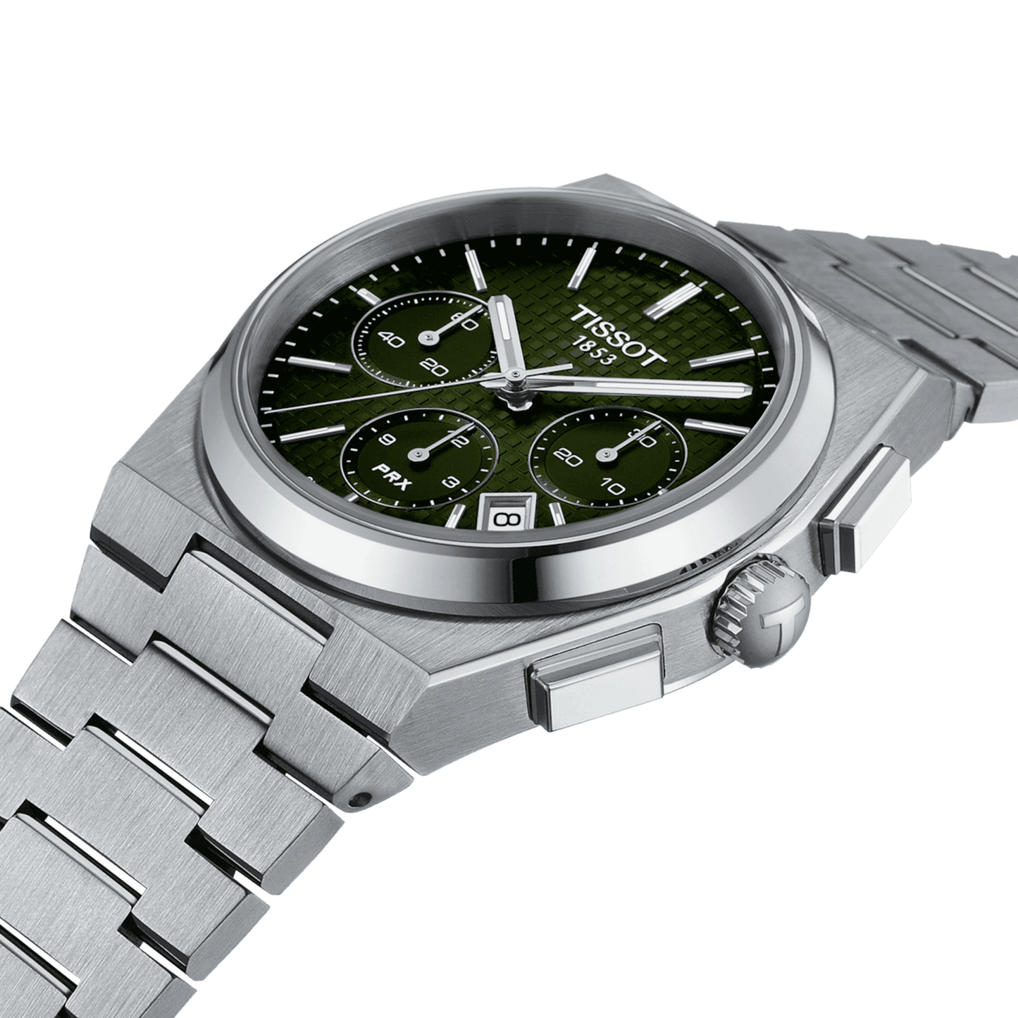 Tissot PRX Automatic Chronograph Green Dial Steel Bracelet 42 mm
