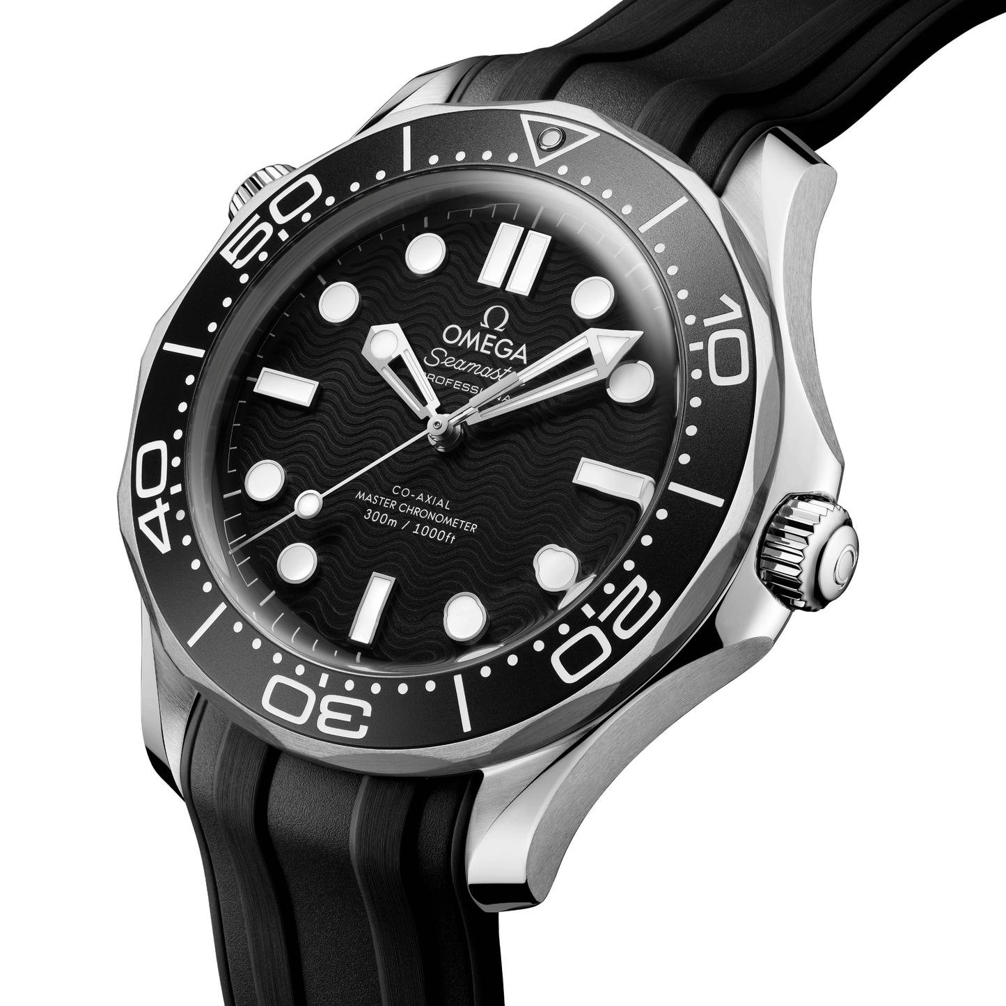 Omega Seamaster Diver 300m 42 mm, steel on rubber strap