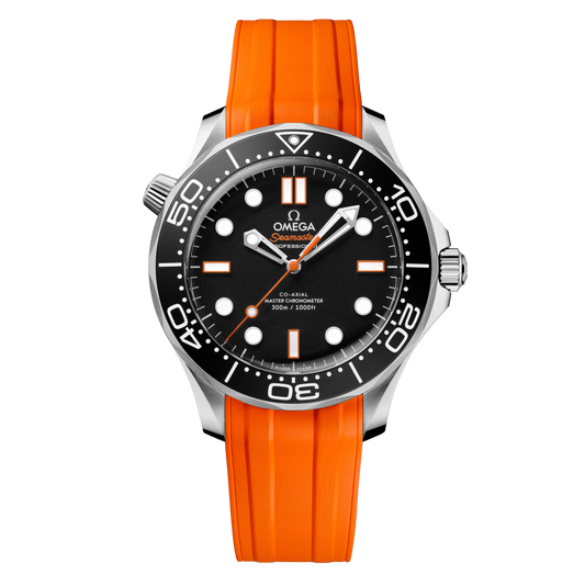 Omega Seamaster Diver 300m 42 mm, steel on rubber strap
