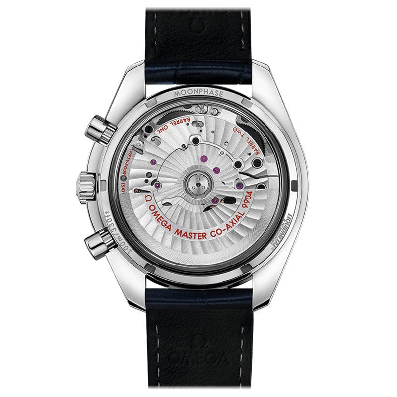 Omega Speedmaster Moonphase 44.25 mm, steel on leather strap