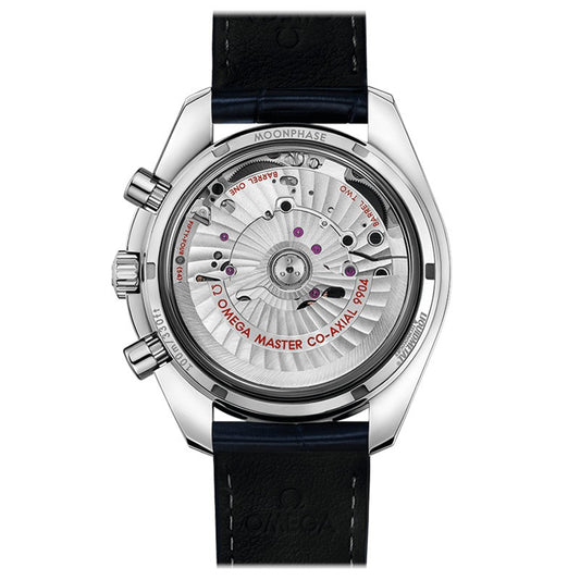 Omega Speedmaster Moonphase 44.25 mm, steel on leather strap