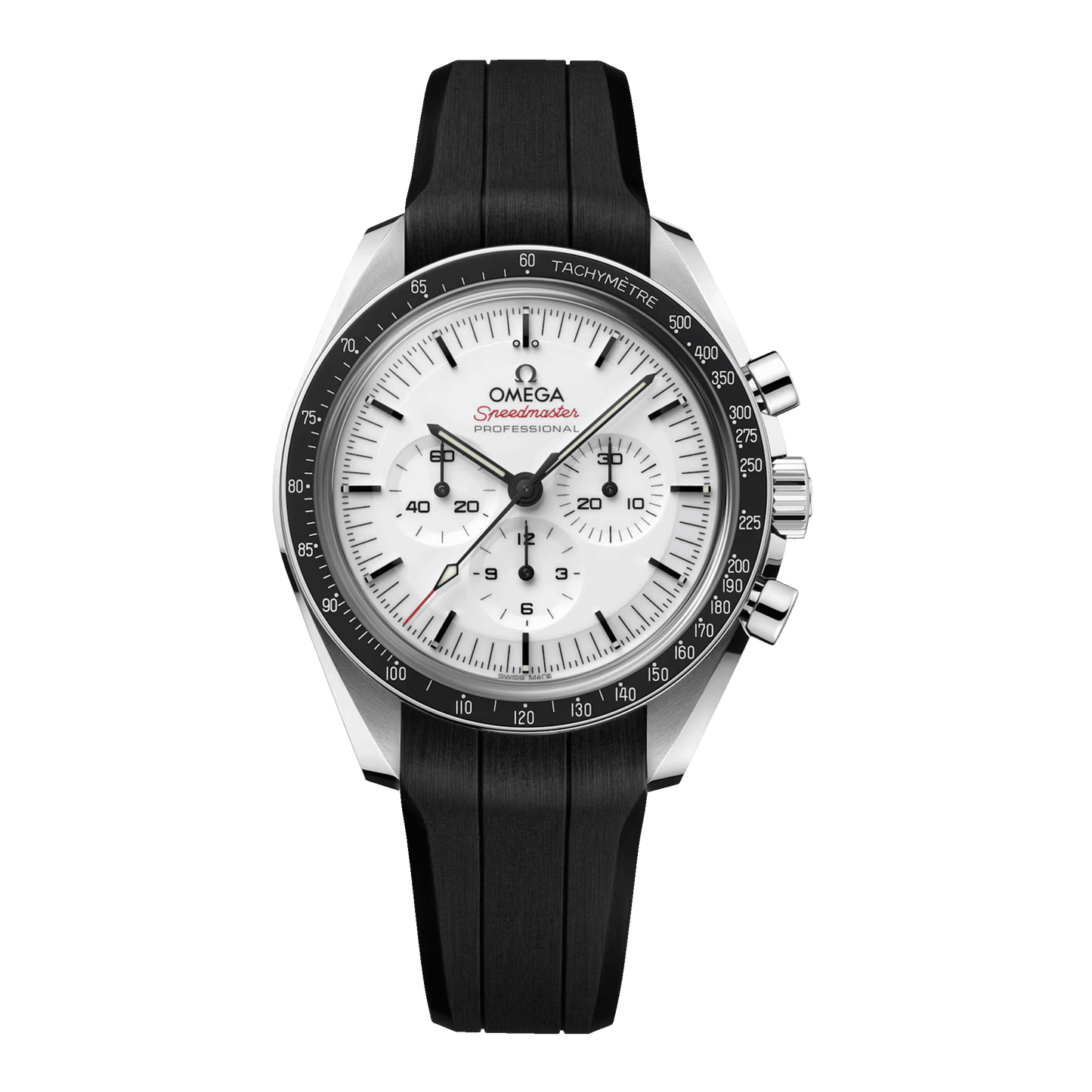 Omega Speedmaster Moonwatch Professional 42 mm, steel on rubber strap