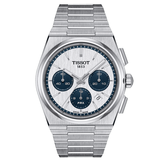 Tissot PRX Automatic Chronograph Silver Dial Steel Bracelet 42 mm