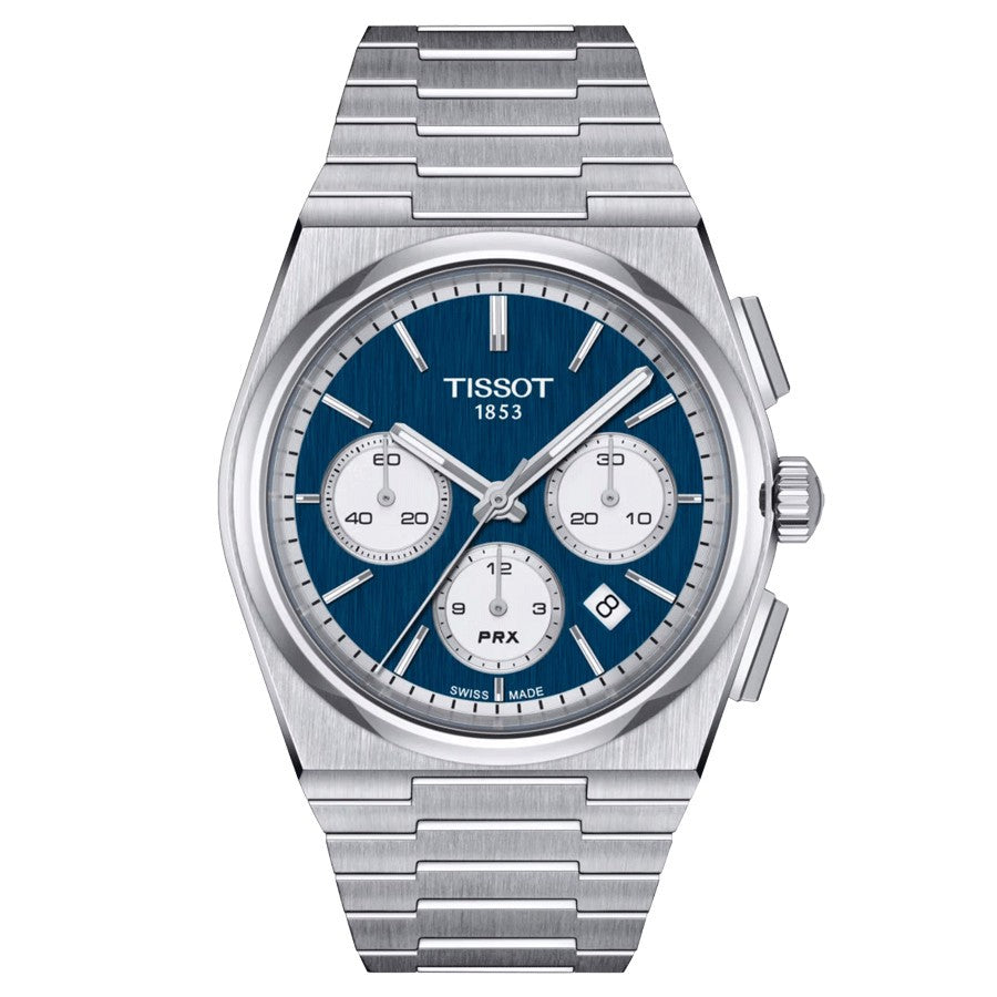 Tissot PRX Automatic Chronograph Blue Dial Steel Bracelet 42 mm