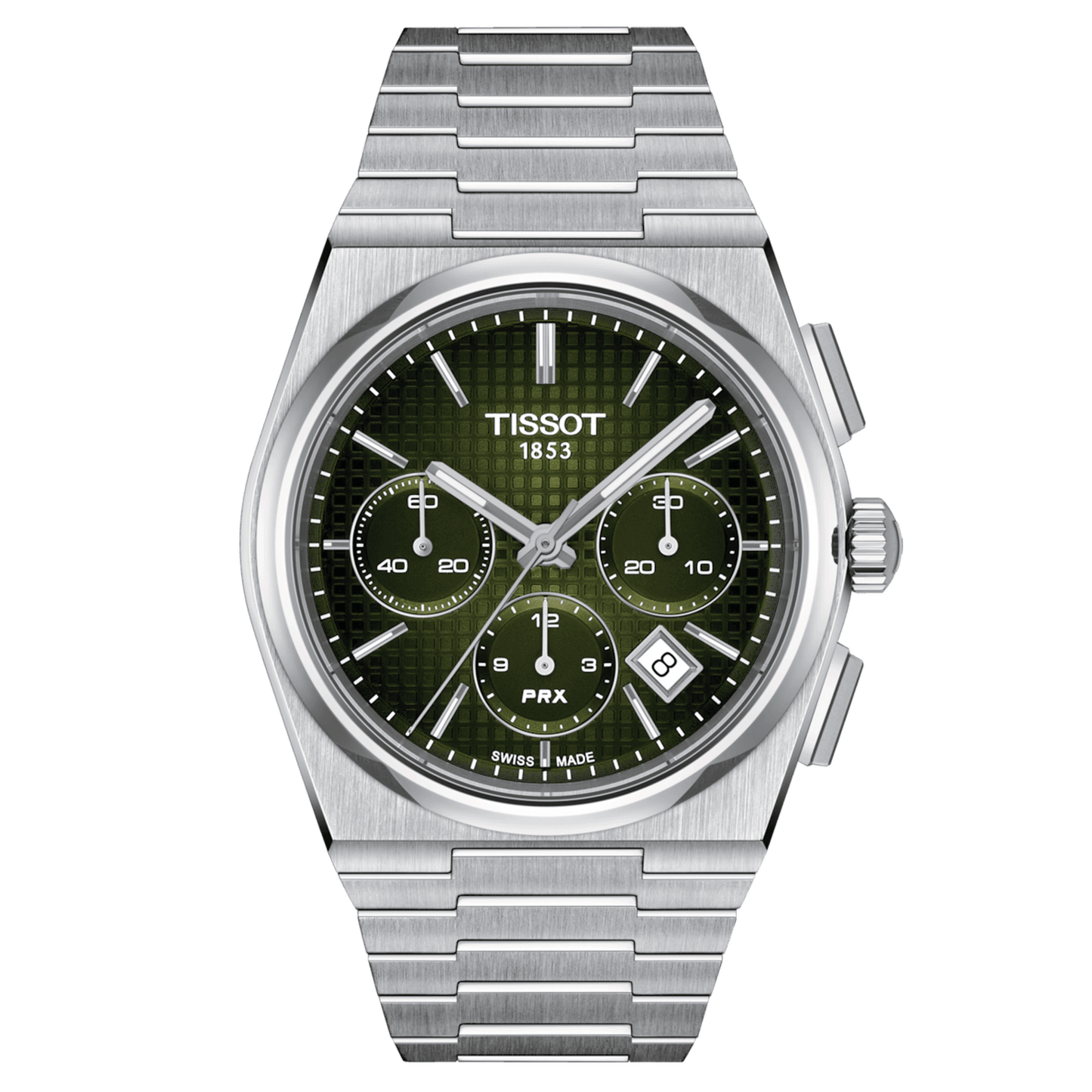 Tissot PRX Automatic Chronograph Green Dial Steel Bracelet 42 mm