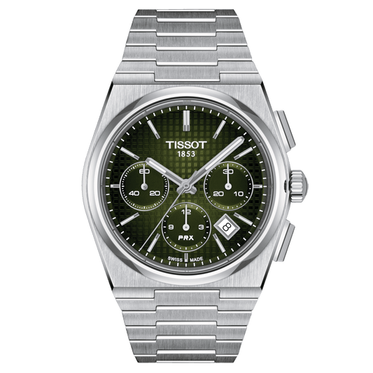 Tissot PRX Automatic Chronograph Green Dial Steel Bracelet 42 mm