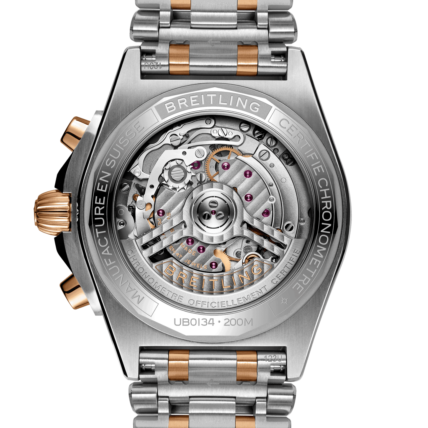 Breitling Chronomat B01 42, Stainless steel and 18k red gold