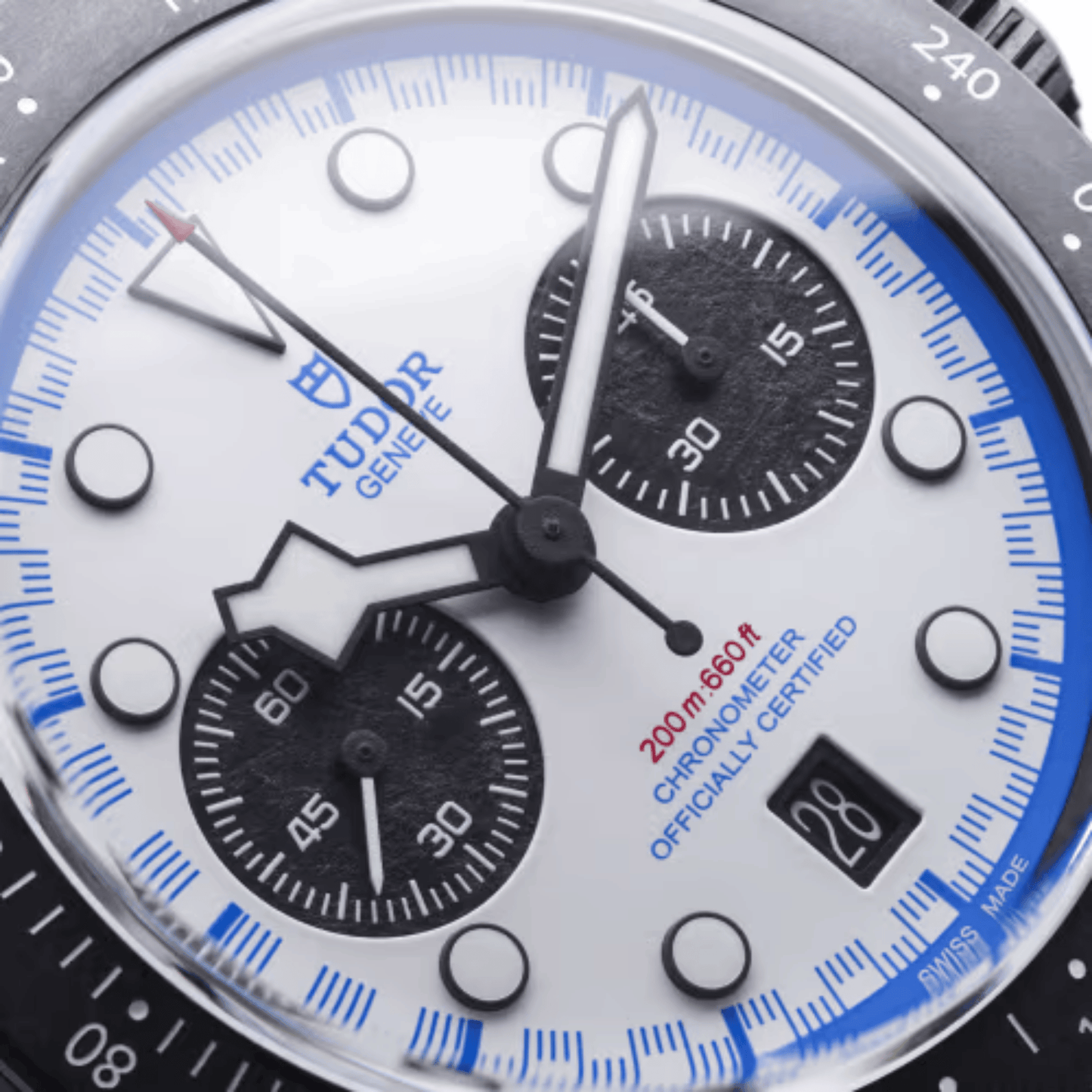 Tudor Black Bay Chrono "Carbon 25" Manufacture Calibre MT5813 42mm black carbon fibre case White dial