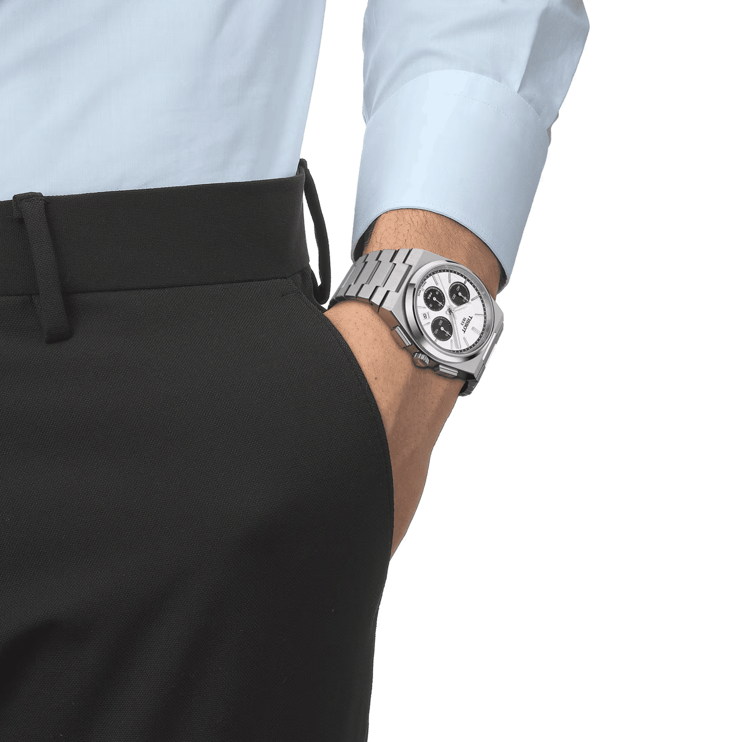 Tissot PRX Automatic Chronograph Silver Dial Steel Bracelet 42 mm