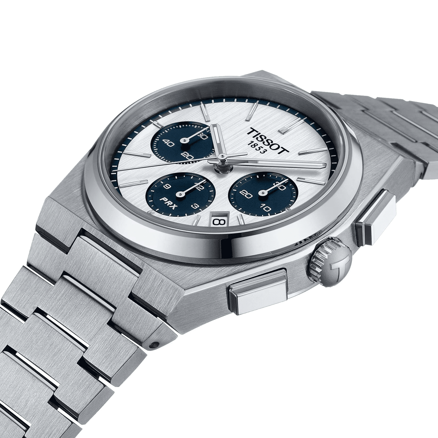 Tissot PRX Automatic Chronograph Silver Dial Steel Bracelet 42 mm