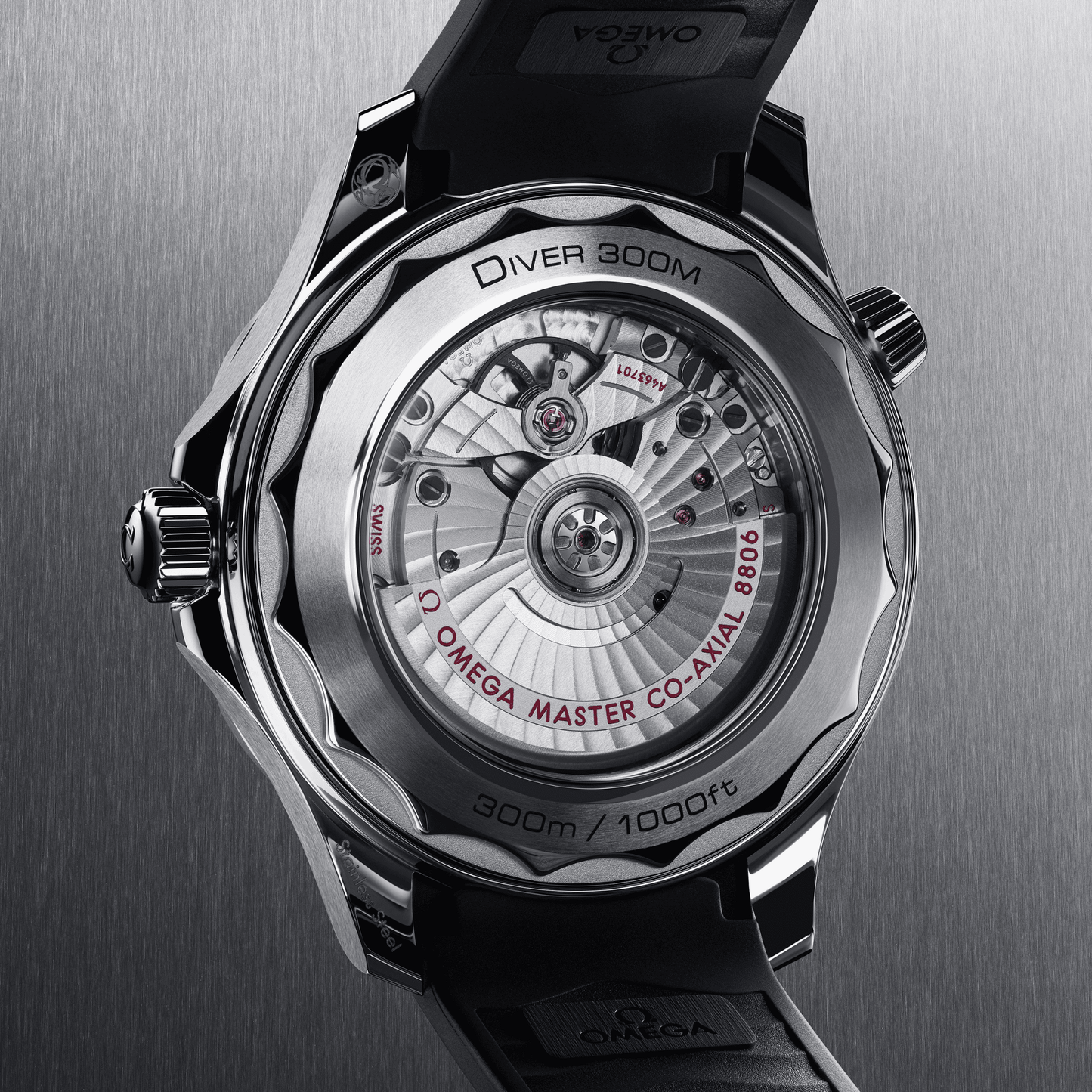 Omega Seamaster Diver 300m 42 mm, steel on rubber strap