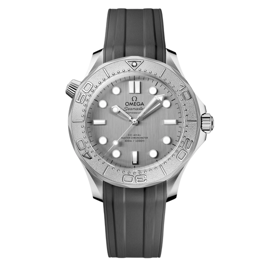 Omega Seamaster Diver 300m 42 mm, steel on rubber strap