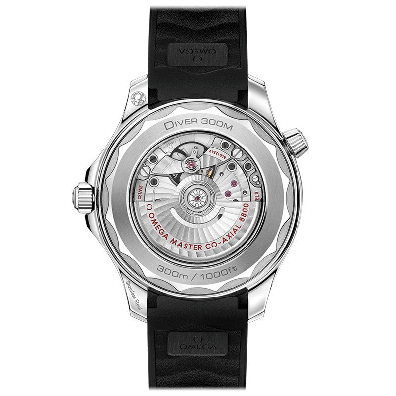 Omega Seamaster Diver 300m 42 mm, steel on rubber strap