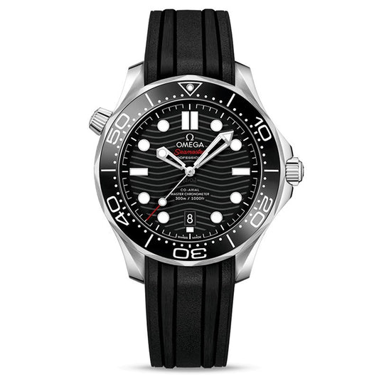 Omega Seamaster Diver 300m 42 mm, steel on rubber strap
