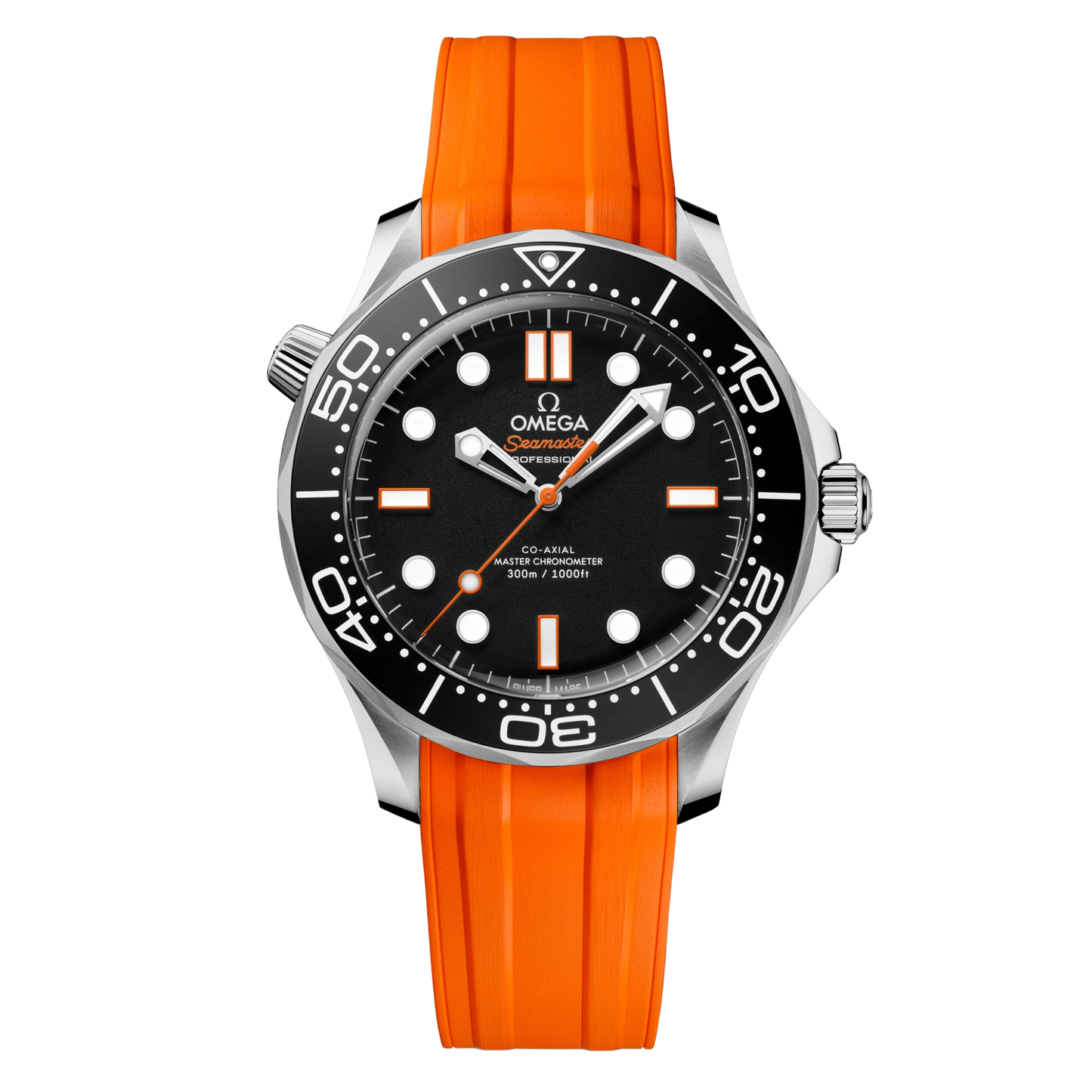 Omega Seamaster Diver 300m 42 mm, steel on rubber strap