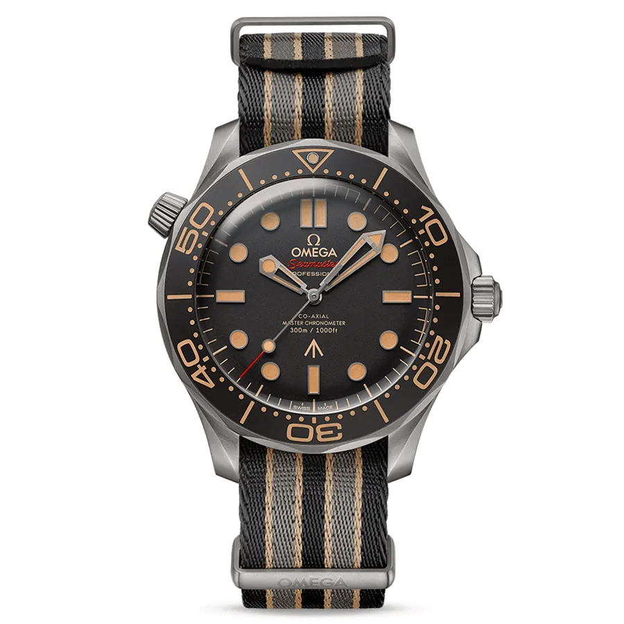 Omega Seamaster Diver 300m 42 mm, Edition 007 No Time To Die, titanium on NATO strap