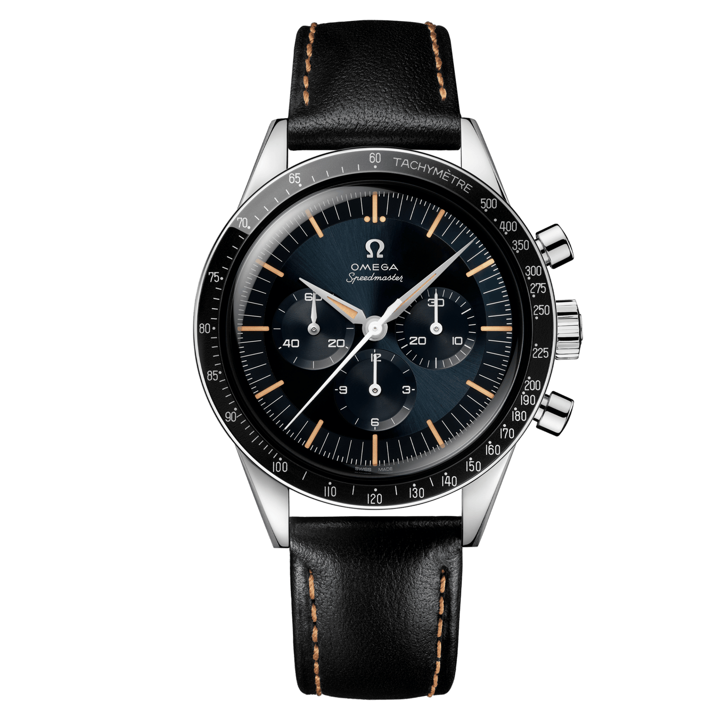 Omega Speedmaster First Omega In Space 39.7 mm, steel on leather strap
