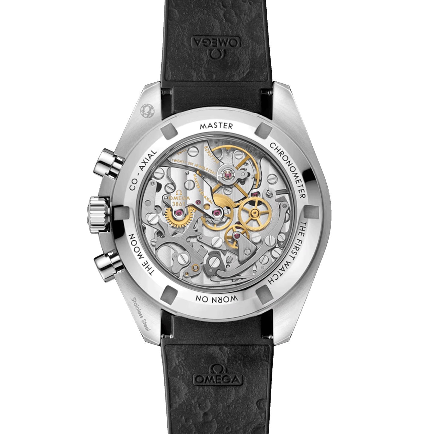 Omega Speedmaster Moonwatch Professional 42 mm, steel on rubber strap